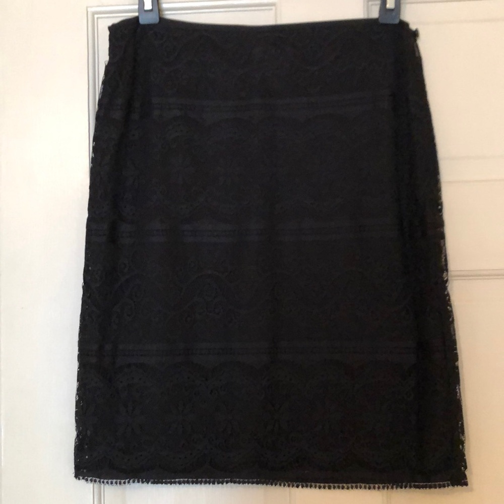 Black lace overlay skirt, size small